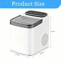 Machine à glaçons électrique intelligente de haute qualité pour table de cuisine, 220V, mini, avec contrôle tactile et réservoir d'eau de 1,2L