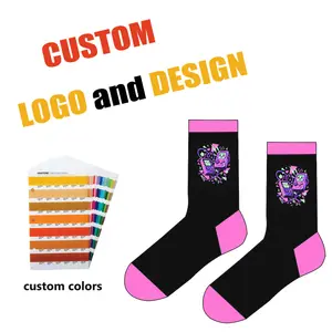 KOSTENLOSES DESIGN OEM Mannschaft Schlauchsocken individuelles Logo Jacquard Unisex Socken Design eigene Socken