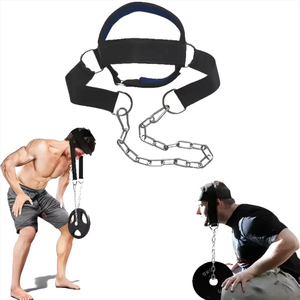 Harnais d'entraînement pour la tête et le cou en polyester, idéal pour le Cross Fit, l'exercice de renforcement corporel, sangle cervicale réglable pour la colonne vertébrale, parfait pour la <span class=keywords><strong>musculation</strong></span> et le fitness. - Product Image 1