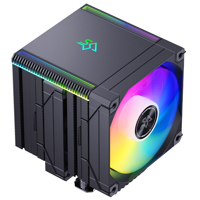 man MT880-V4 CPUクーラー 空冷 ARGB SNOWMAN MT880-V4D White ARGB CPU Cooler - Dual Tower 8 Heat Pipes