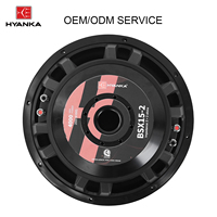 Subwoofer de voiture HYANKA BSX15-2 OEM/ODM 15 pouces, 2000W RMS, double 2 ohms, subwoofer audio de voiture 15 pouces