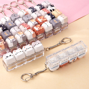 Llavero Antiestrés Creativo con Botón de Gato, Pequeño Colgante Decorativo, Juguete Antiestrés, Pequeño Regalo Unisex para Mayores de 15 Años - Product Image 3