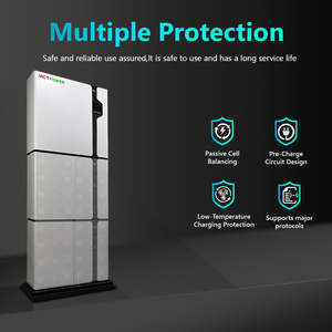 Paquete de Baterías LiFePO4 VICTPOWER de 10 kWh, Inversor Híbrido de 5 kW, Almacenamiento de Energía Doméstica, Conexión Híbrida a la Red Eléctrica - Product Image 3