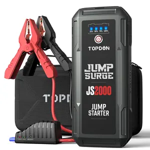 TOPDON JS2000 a 12V Portable voiture Kit d'urgence chargeur de batterie boîte de saut Booster Pack Jump Starter Power Bank