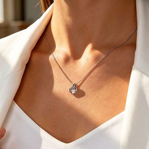 Parures de bijoux en argent plaqué rhodium à coupe cœur, vente en gros d'usine, pour femmes, cadeaux de fiançailles, de mariage et d'anniversaire - Product Image 5