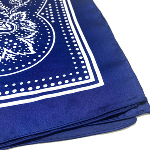 <span class=keywords><strong>Foulard</strong></span> Estivo con Motivo a Fiori di Anacardio, 70 Piccoli Quadrati, Bandana in <span class=keywords><strong>Seta</strong></span> Decorativa per Donne, Protezione Solare Multiuso, Sciarpa in <span class=keywords><strong>Seta</strong></span> Blu Reale - Product Image 6