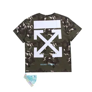 Zomer Nieuwe Collectie Camouflage Print Cross Arrow Unisex T-shirts Casual Losse Katoenen Mannen T-shirt