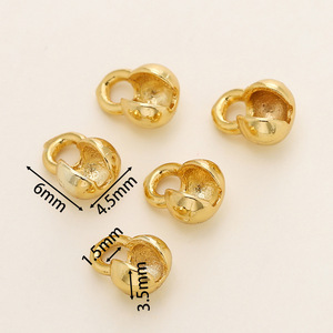 Heart Shape Gold Plated Jewelry Buckle For <b>Bracelet</b> Making <b>Copper</b> Plating DIY Accessories GA0603 - Product Image 2