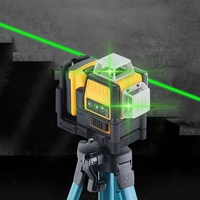 Niveau laser rotatif industriel DW089LG à 360 degrés, 12 lignes, lumière verte, 3 côtés, 360 degrés, pour utilisation en extérieur