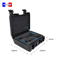 Étui rigide noir étanche et antichoc pour équipement, armes à feu, instruments, outils, drones, appareils photo, montres, armes à feu