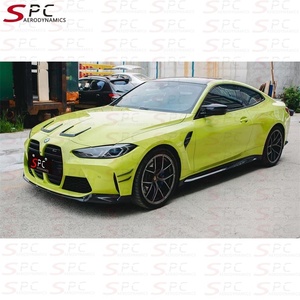 Pièces de garniture de pare-chocs avant en Fiber de carbone Style SPC MP pour BMW M3 <span class=keywords><strong>M4</strong></span> volets avant en Fiber de carbone pour BMW G80 G82 G83 séparateur avant - Product Image 5