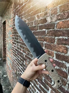 Cuchillo Táctico de Supervivencia y Caza Personalizable ML M8 DIY OEM con Mango G10 y Hoja Recta de Acero Inoxidable - Product Image 2
