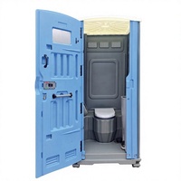 Toilettes mobiles portables en PEHD, WC extérieur léger de 95 kg à moulage intégré pour événements et urgences post-catastrophe