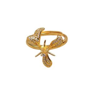 Anneau ouvert vide en argent pour accessoires de fabrication de bijoux, support pour anneaux de 6-7 mm, type anneaux de jonction, modèle 5813 - Product Image 5