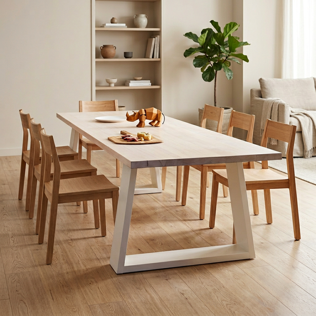 Custom Restaurant Hotel Manufacture Wood Table and Chair Set Solid Wood Dining Table