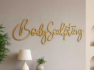 Letrero Metálico Dorado Cepillado de Buena Calidad con Logotipo Personalizado, Letrero de Pared, Decoración de Salón, Letrero Personalizado para Vestíbulo - Product Image 1