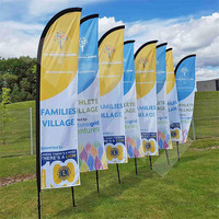 Drapeau de plage publicitaire personnalisé pour exposition, drapeaux plume et bannières de plage promotionnels