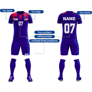 <span class=keywords><strong>Ensemble</strong></span> complet personnalisé d'uniformes de football de club de kit de football porter vrai homme Version thaïlandaise vêtements de football combinaisons de football - Product Image 3