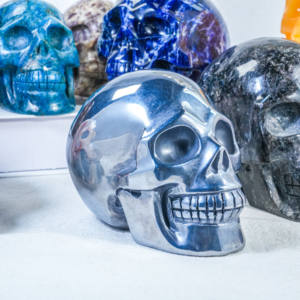 Tengkorak kristal alami kualitas tinggi grosir ukiran tangan kerajinan kristal lainnya dekorasi Halloween tengkorak Tera Hertz - Product Image 2