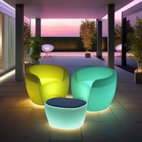 Ensemble de canapés LED imperméables pour l'extérieur, meubles de jardin, chaise lumineuse, canapé LED