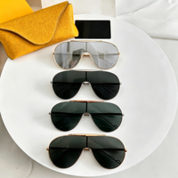 Lunettes de soleil métalliques à monture intégrale, forme carrée, style crapaud, verres PC orange dégradés, nouvelle mode, protection UV personnalisée unisexe