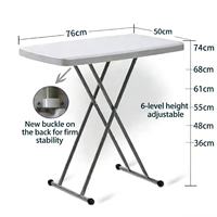 Table de banquet de mariage parfaite, table rectangulaire pour événements, table pliante en plastique HDPE portable blanche pour l'extérieur