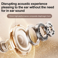 D04 Écouteurs Bluetooth sans fil à conduction aérienne, type clip d'oreille ouvert
