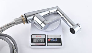 Modern Single Hole Single Handle Brass Basin Faucet with Adjustable Height, High Bathroom Gym Faucet Two Function - Product Image 3
