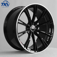 Nouvelles jantes en aluminium forgé multi-rayons de 17 à 22 pouces, style ABT, noir brillant poli, compatibles avec Audi Mercedes, 5x112