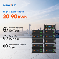 Batterie de stockage d'énergie solaire KEVOLT 20kWh 25kWh 30kWh, pack de batteries lithium haute tension pour système d'énergie solaire