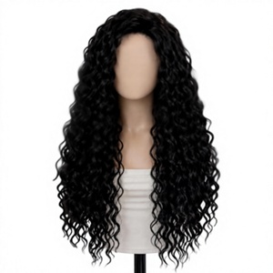 Perruque en cheveux humains de haute qualité, ondulée profonde, avec dentelle frontale HD invisible, pré-épilée, ligne de cheveux naturelle, cheveux vierges - Product Image 1