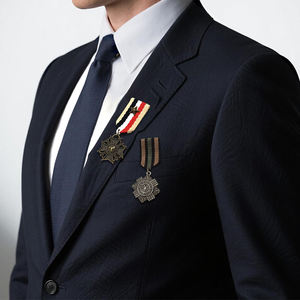 ป้ายดาวแบบกำหนดเองริบบิ้นเครื่องประดับเหรียญที่ระลึกสัญลักษณ์เกียรติยศวัฒนธรรมบรรณาการทางการอุปกรณ์สำหรับงานอีเวนต์ - Product Image 5