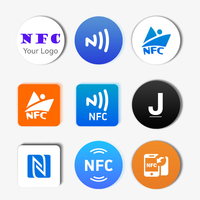 Étiquettes à puce RFID personnalisées 2K 4K 8K ISO14443A 13.56MHz NFC autocollant pour hôtel et cartes de contrôle d'accès de paiement-Mini étiquette étanche