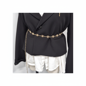 Accessorio per cintura di perle di camelia con Design a strati Chic per fibbia per aggiungere stile al tuo Outfit - Product Image 1