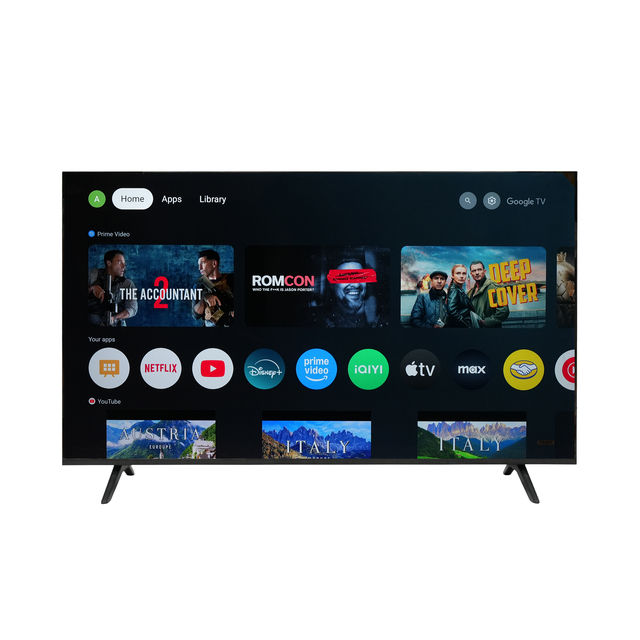 Factory 4k Google TV High-end QLED TV Frameless UHD TV Smart Televisions with 32'' 43'' 50''55'' 65'' 75''