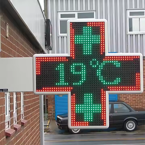 ป้ายไฟ LED รูปทรงกากบาทสำหรับร้านขายยา สีเขียว แสดงผลแบบเคลื่อนไหวได้ พร้อมฟังก์ชั่น SDK ราคาโรงงาน - Product Image 2