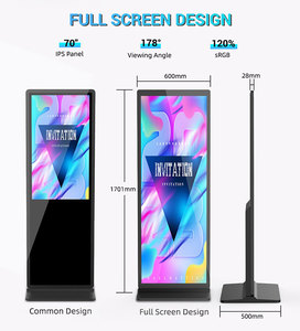 Écran tactile LCD sur pied MWE 70 pouces, ultra-fin, à cadre étroit, couleur pleine, affichage publicitaire intérieur, signalisation numérique MWE813 - Product Image 5