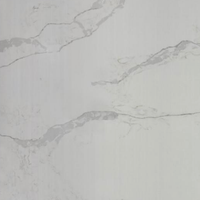 Dalle de pierre de quartz blanc avec veines grises dorées pour comptoir de cuisine, surface de lavabo artificielle, panneau mural