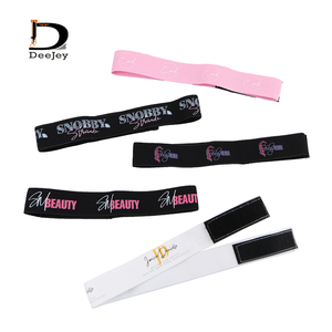 Fascia elastica per capelli in pizzo con fascia frontale regolabile regolabile con Logo All Over personalizzato per parrucca - Product Image 1