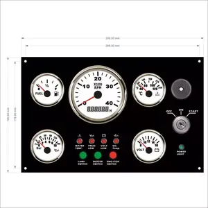 Multi-function gauge panel 12v/24v engine panel marine boat gauges set
