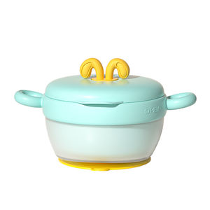 Tazón aislado de acero inoxidable para bebés | Control de temperatura de inyección de agua | Gel de sílice seguro para la alimentación del Bebé | Base antideslizante - Product Image 1