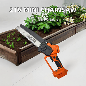 Mini tronçonneuse sans fil sans brosse 21V <span class=keywords><strong>de</strong></span> 4 pouces avec batterie au lithium <span class=keywords><strong>de</strong></span> barre <span class=keywords><strong>de</strong></span> guidage <span class=keywords><strong>de</strong></span> 8 pouces <span class=keywords><strong>de</strong></span> qualité industrielle pour le bricolage des boiseries - Product Image 4