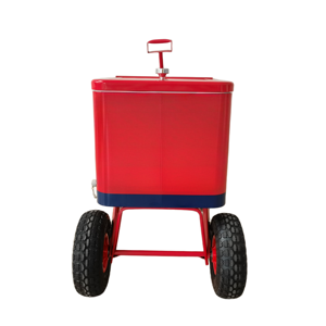 Chariot isotherme vintage 73L pliable en métal avec roues et poignée de traction <span class=keywords><strong>pour</strong></span> <span class=keywords><strong>la</strong></span> <span class=keywords><strong>pêche</strong></span> - Product Image 4
