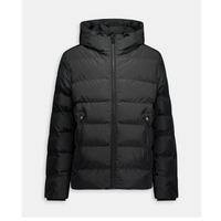 Blouson matelassé léger et respirant pour homme, bleu marine, coupe longue et fine, imperméable, coupe-vent, réfléchissant, séchage rapide, face en satin