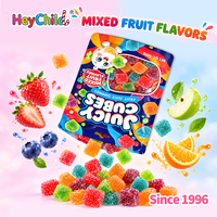 Bonbons en gros personnalisés sous marque privée, bonbons gélifiés en cubes, bonbons gommeux moelleux aux jus de fruits, confiseries sucrées en vrac, fabricant OEM/ODM