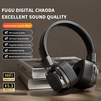 2025 Headset Nirkabel Gaya Retro Amerika Baru untuk 5.3, Suara Stereo Bilateral, Bass Berat, Earphone Tahan Air IPX4, ANC