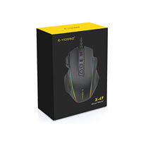 Mouse Gaming ergonomis optikal 12400 DPI, Mouse Gaming berkabel murah USB RGB Backlit komputer dapat diprogram kabel