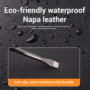 Sac suspendu multifonctionnel en cuir pour siège arrière de voiture Style minimaliste Table à manger Design Organisateur de rangement pour jouets Snacks - Product Image 2