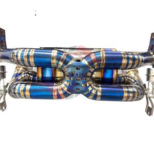 Escape de Titanio Azul Ultraligero Vortex para Audi R8 V10 5.2L 2024-2025, Sistema Catback Valvetronic, Silenciador de Alto Rendimiento - Product Image 6