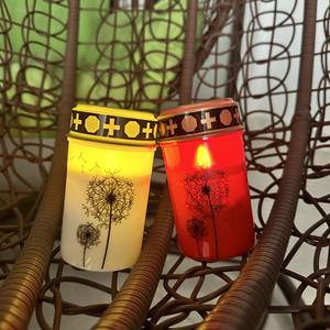 Bougies Votives <span class=keywords><strong>LED</strong></span> Sans Flamme Réutilisables, Lumières de Cimetière Scintillantes Rouges pour Décorations de Noël, de Maison, d'Église et de Souvenir au Cimetière - Product Image 1